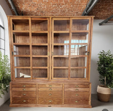 Load image into Gallery viewer, Custom order book case and display cabinet in oak by vintage -etc