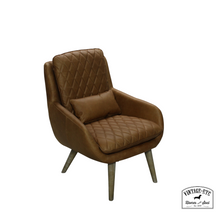 Load image into Gallery viewer, Lulu Tan Leather Arm Chair