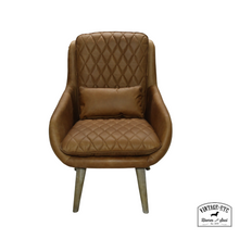 Load image into Gallery viewer, Lulu Tan Leather Arm Chair