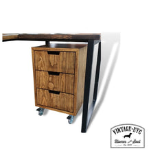Load image into Gallery viewer, L-Shape Desk with Metal Legs with Pedestal