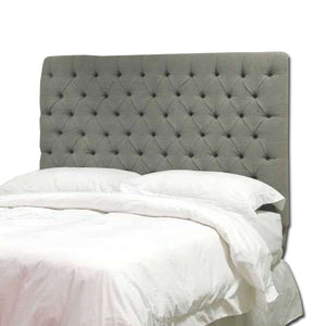 Grey Mirabeau Headboard with bed