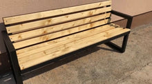 Load image into Gallery viewer, Angus Tubular Metal Slatted Bench