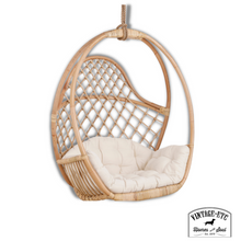 Load image into Gallery viewer, bella swinging cane chair with cushion Vintage-etc