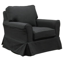 Load image into Gallery viewer, Graphite Linen/Cotton rocking armchair
