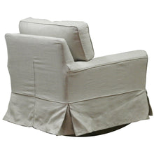 Load image into Gallery viewer, Natural Linen/Cotton rocking armchair - back
