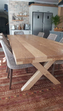 Load image into Gallery viewer, Valley Cross Leg Solid Oak Table - 60mm Top
