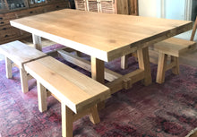Load image into Gallery viewer, Straight Leg 70mm Solid Oak Tablew