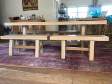 Load image into Gallery viewer, Straight Leg 70mm Solid Oak Tablew