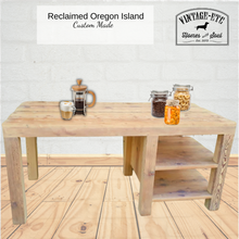 Load image into Gallery viewer, custom made reclaimed wood island by Vintage-etc 
