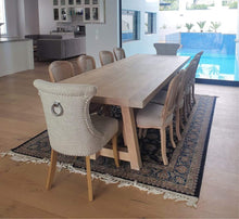 Load image into Gallery viewer, Straight Leg 70mm Solid Oak Tablew