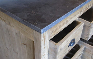 Owen Kitchen Island with Side Cabinet close up