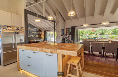 Bespoke Solid Oak sharing Island - custom made for a 'foodie family' in Bergvliet, Cape Town