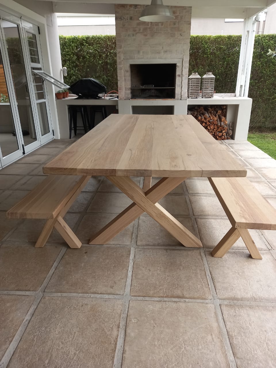 The Henderson Cross Leg Oak Table