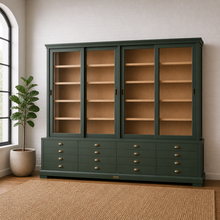 Load image into Gallery viewer, Arniston Display Cabinet in Forest Green
