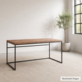 The Asili Desk is a clean, simple reclaimed timber desk on a tubular metal frame with generous surface area. Custom made, fully assembled in SA.