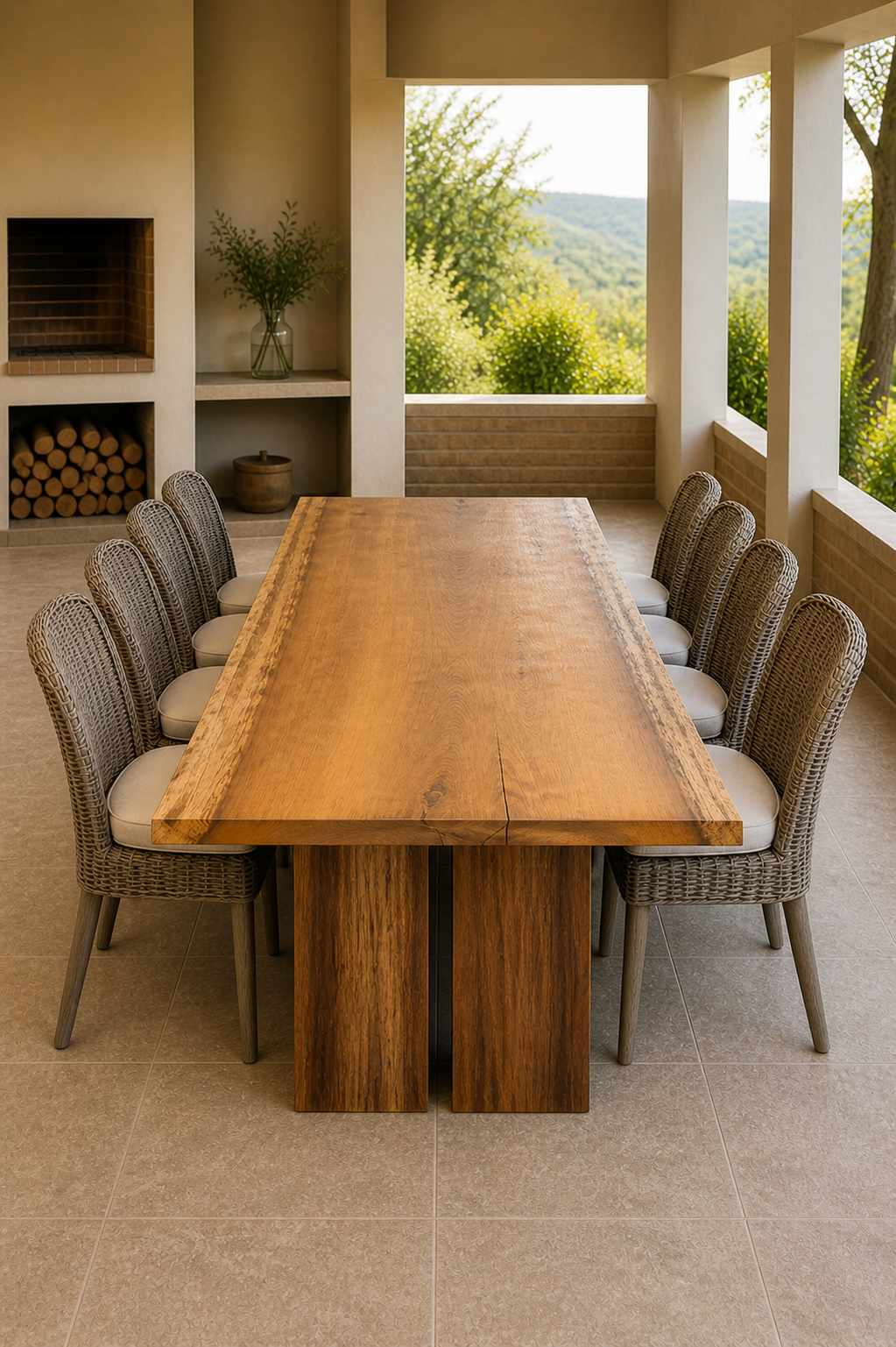 Ngwenya Iroko Live-Edge Table