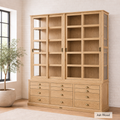 The Mara Molly Cabinet is a handcrafted solide timber display cabinet with glass sliding doors and drawers. Minor on-site assembly required.