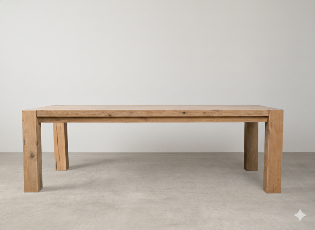 Masai Oak Table with Oak Cants
