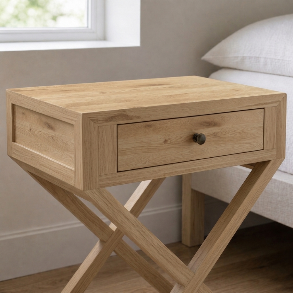 The Mavu Side Table is a Scandinavian-inspired reclaimed Oak piece — compact, geometric, and full of natural character. Each piece is unique.