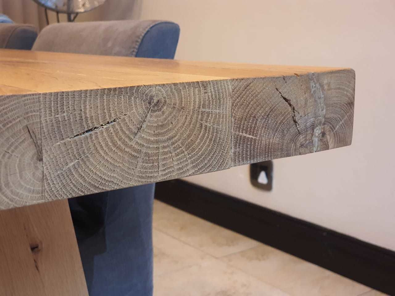 Custom made oak dining room table. 