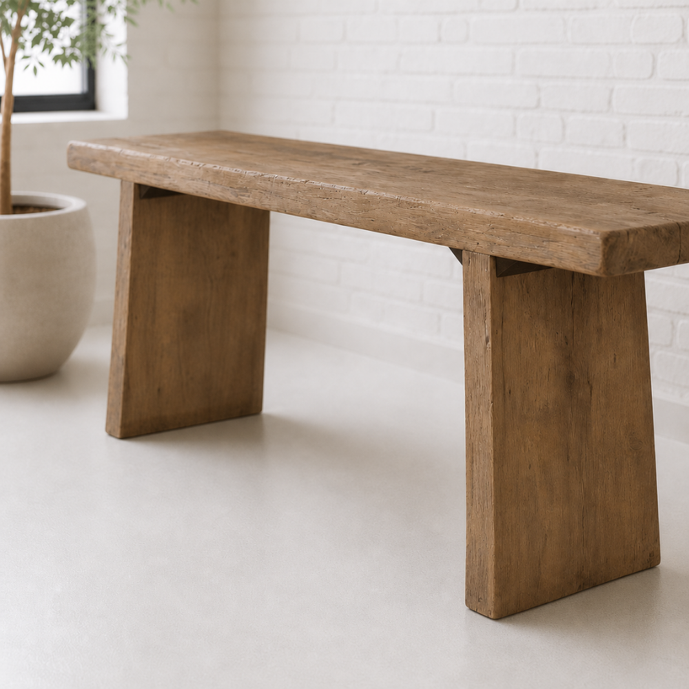 The Sediba Server is a reclaimed Oregon sideboard with a driftwood-effect finish. Versatile as a media unit, display surface, or workbench.