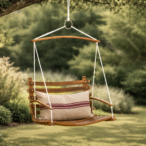 Aruba Outdoor Swing Chair (Oak and Marine Rope)