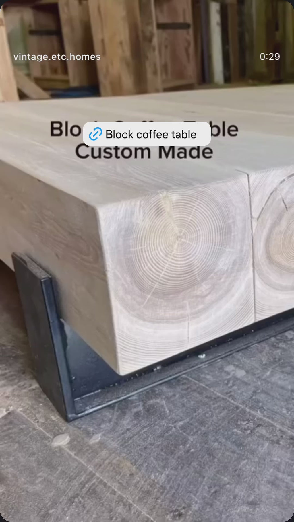 The Umthi Block Coffee Table is made from laminated Oak cants with natural irregularities and a food-safe bleached sealant finish. Custom made to order.