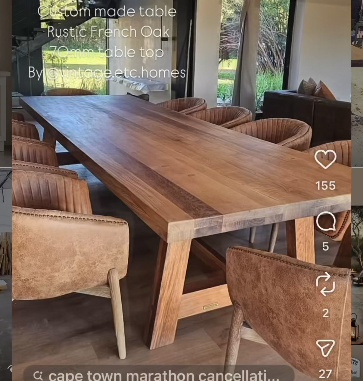 Mandla Solid Oak Table - (Our Bestseller )
