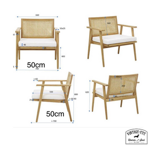 Anna Oak and Rattan Dining Chair
