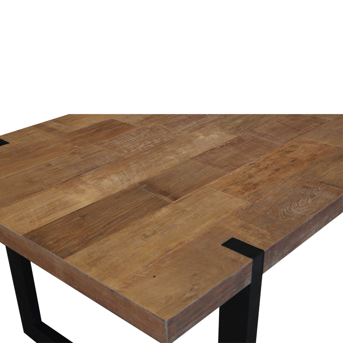 The Bloch Dining Table features a solid timber top on a matte black steel base. Versatile, practical, and best-selling. Custom made to order in SA.