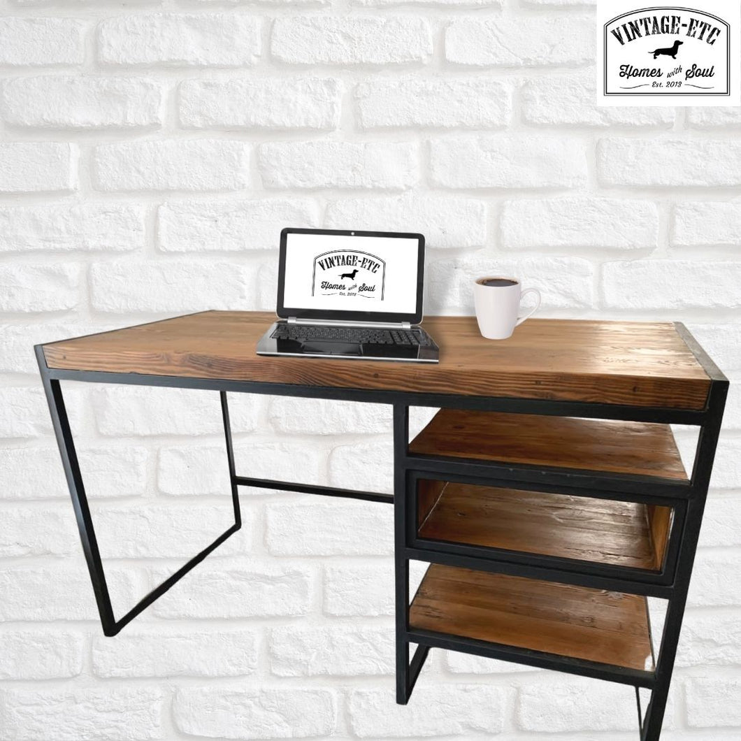 Jeeves Study Desk with Cubicle in Reclaimed Wood