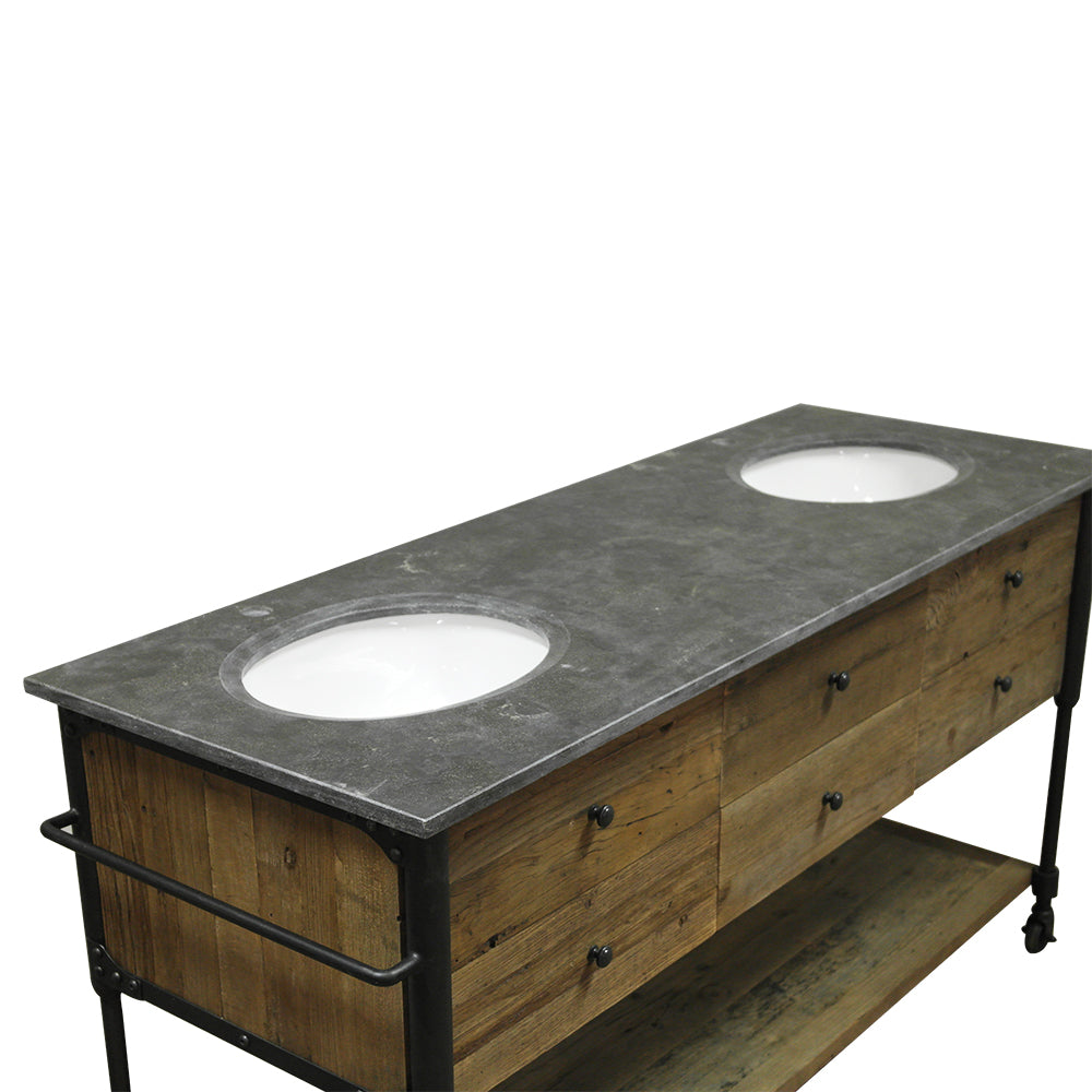Loft Living Double Basin Vanity Unit close up