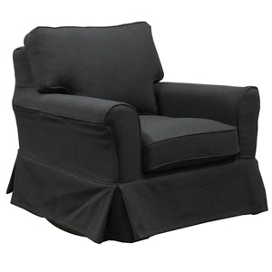 Graphite Linen/Cotton rocking armchair