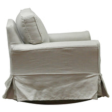 Load image into Gallery viewer, Natural Linen/Cotton rocking armchair - side

