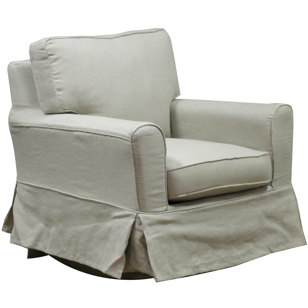 Natural Linen/Cotton rocking armchair