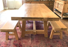 Load image into Gallery viewer, Straight Leg 70mm Solid Oak Table
