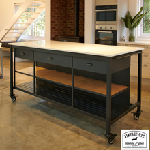 Load image into Gallery viewer, Halifax Steel Kitchen Island
