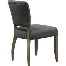 Load image into Gallery viewer, Lacale Dining Chair - Grey Linen &amp; Oak Legs - back
