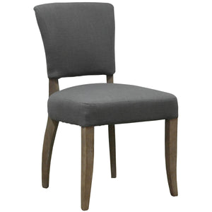 Lacale Dining Chair - Grey Linen & Oak Legs