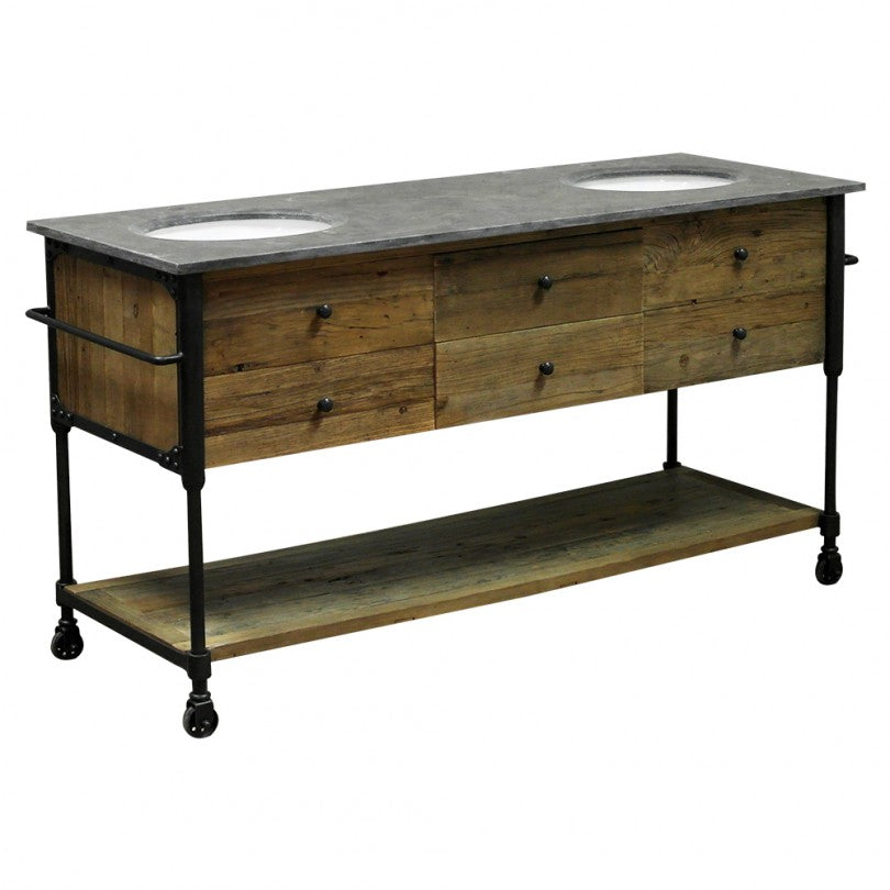 Loft Living Double Basin Vanity Unit