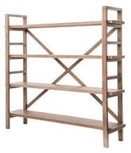 Load image into Gallery viewer, Reclaimed oregan Bailey Bookshelf with four shelves and a cross sectional support. 
